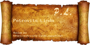 Petrovits Linda névjegykártya